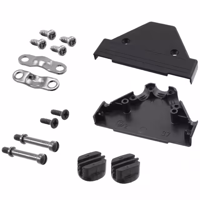 975T037-010R011 NorComp Inc.  Carcasas traseras para conectores D-Sub en forma de D